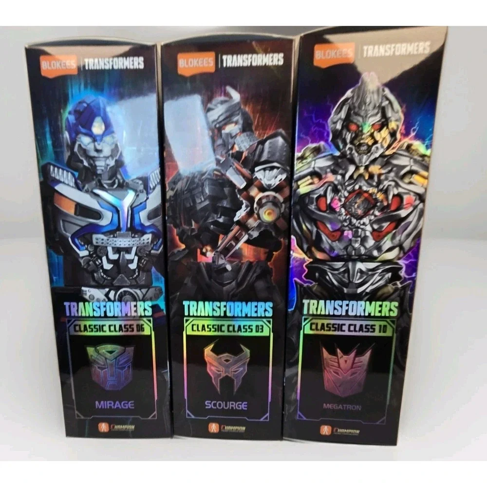 Blokees Transformers Classic Class Lot of 3 Models Megatron,Scourge, Mirage New‎